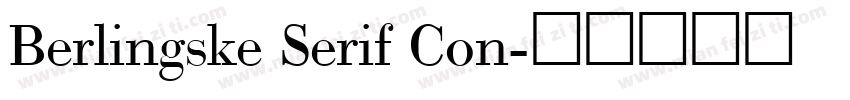 Berlingske Serif Con字体转换